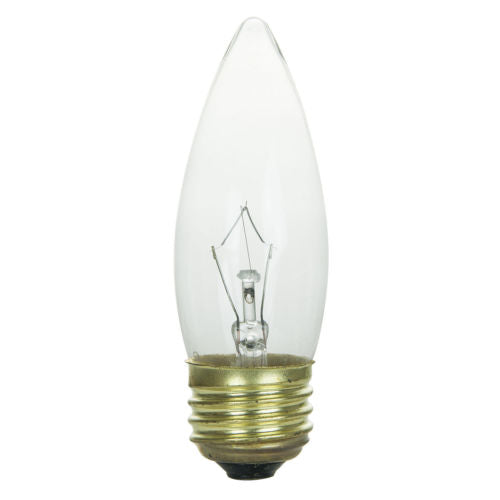Sunlite 25 Watt Torpedo Tip Chandelier, Medium Base, Clear - Cheap-Us