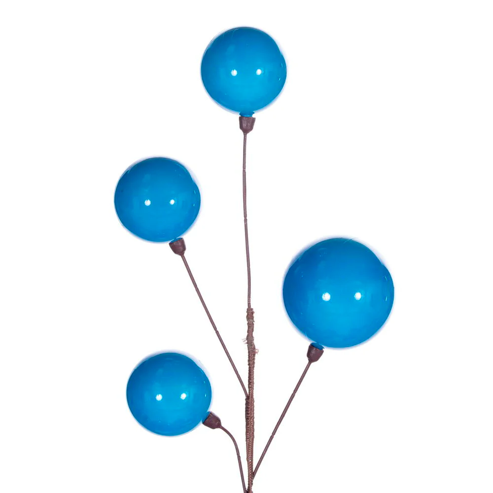 Vickerman 10' Turquoise Pearl Branch Ball Wire Garland. - Cheap-Us