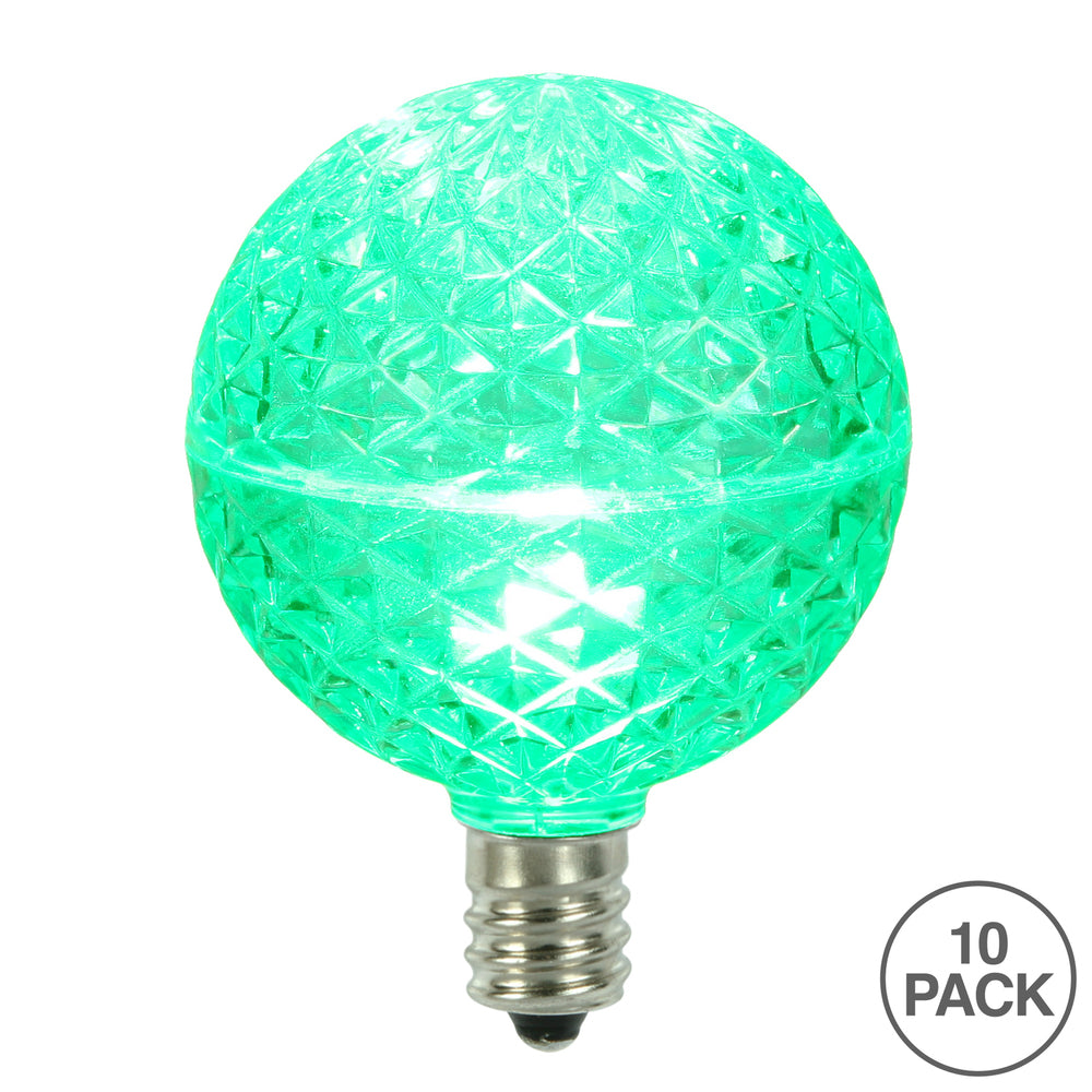 Vickerman G50 LED Green Replacement Bulb, E12/C7 Nickel Base .38W, 20 Pack - Cheap-Us