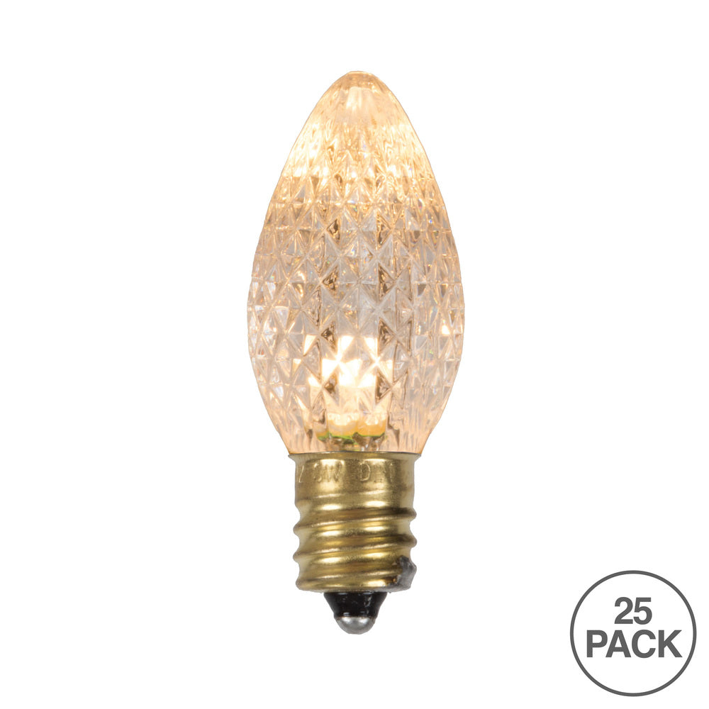 Vickerman C7 LED Sunny Warm White Faceted Bulb, CSA Approved, - 50 Pack - Cheap-Us