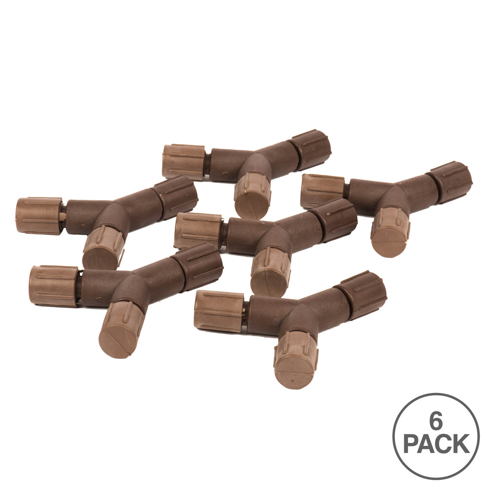 Vickerman Single Mold LED Set Brown Coaxial Y Splitter 6/Bag CSA/us Listed. - Cheap-Us