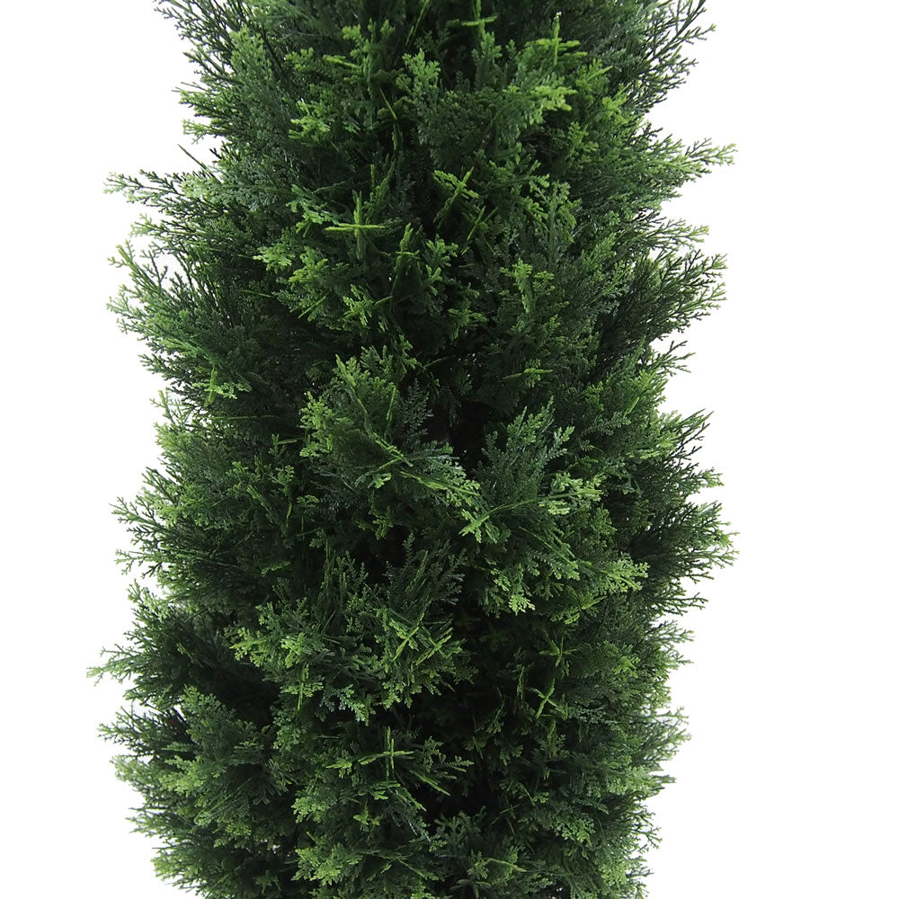 Vickerman 6' Artificial Potted Green Cedar Tree. - Cheap-Us
