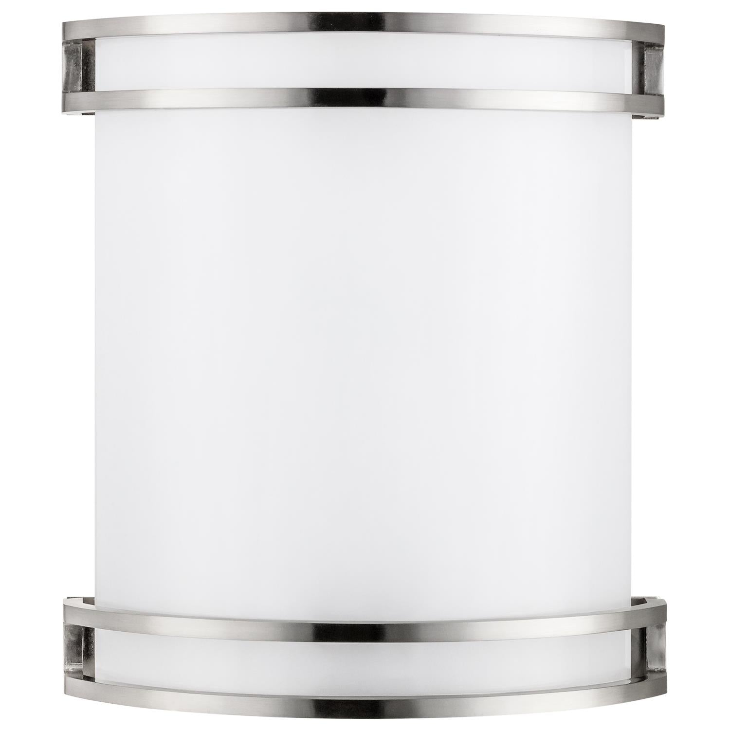 Sunlite 49137-SU LED Half Cylinder Wall Sconce Fixture with Brushed Nickel Finish, 610 Lumens, 23 Watt, Dimmable, UL Listed, Energy Star, 10