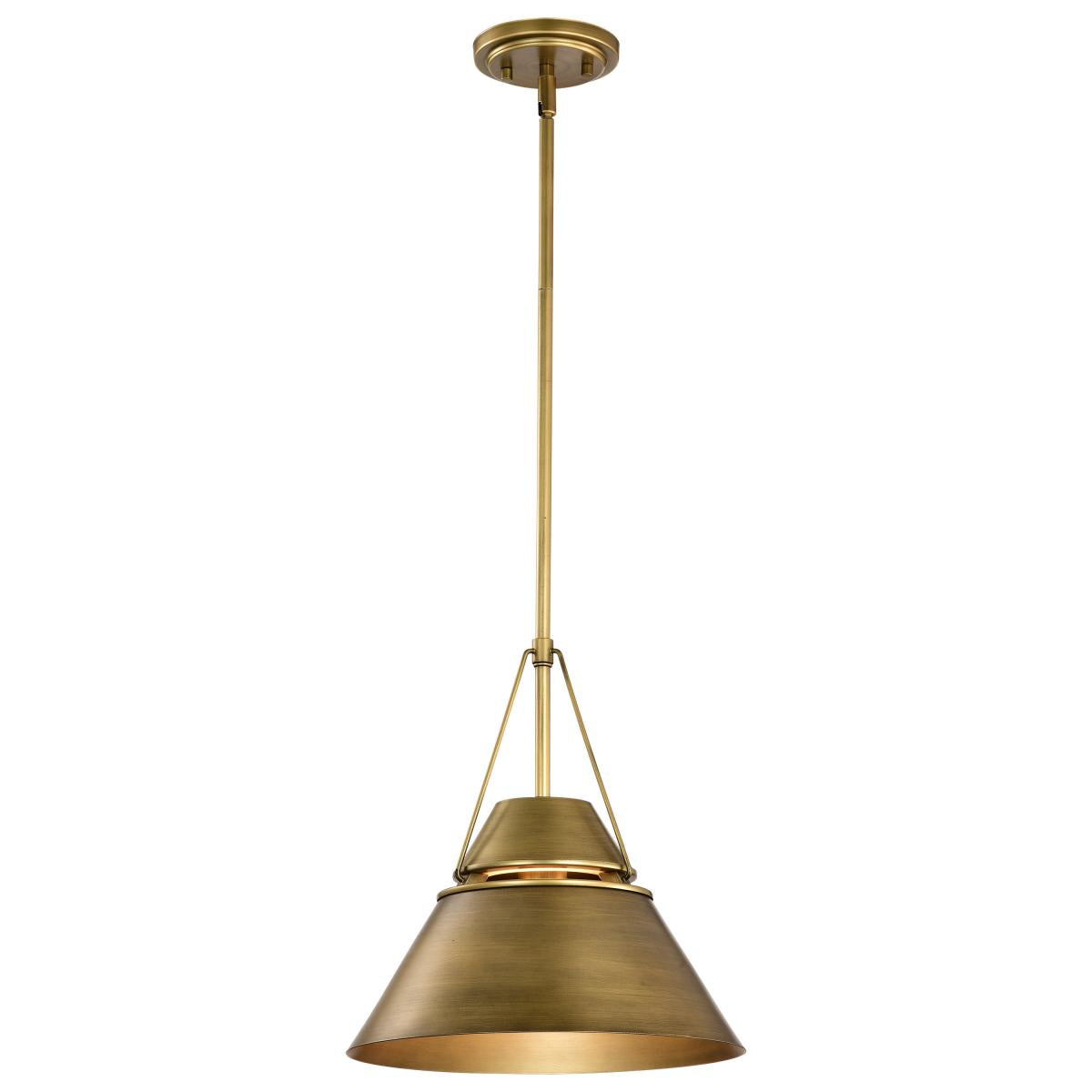 60-7776 ADINA 1 LIGHT MEDIUM PENDANT Adina 1 Light Medium Pendant; Natural Brass Finish - Cheap-Us