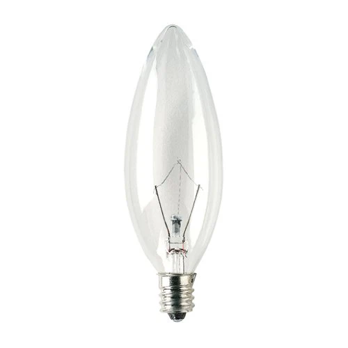 Bulbrite KR25CTC/32 25 Watt  Krystal Touch Dimmable Krypton B10 Torpedo Chandelier Bulb, Candelabra Base, Clear - Cheap-Us