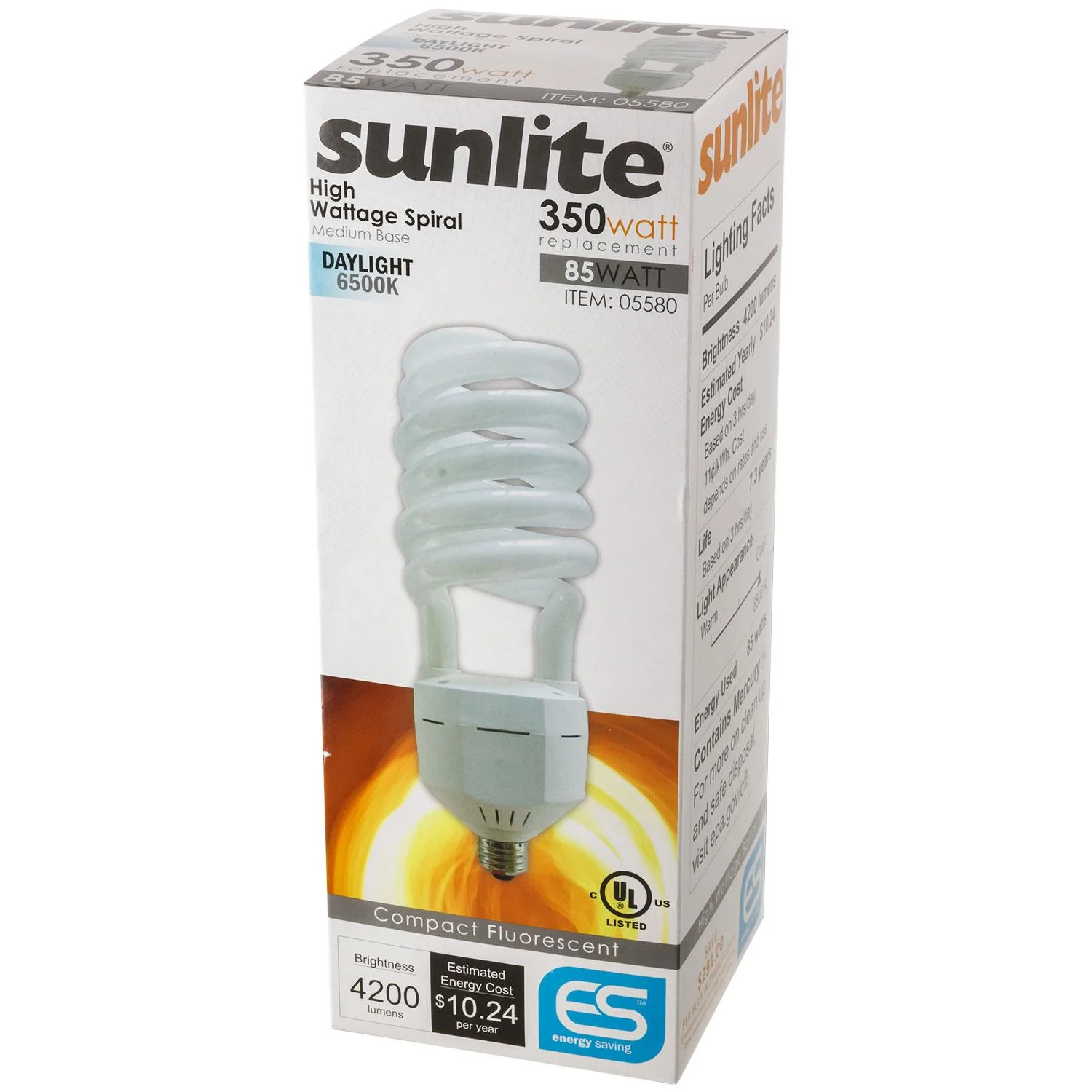 Sunlite 85 Watt High Wattage Spiral, Medium Base, Daylight - Cheap-Us