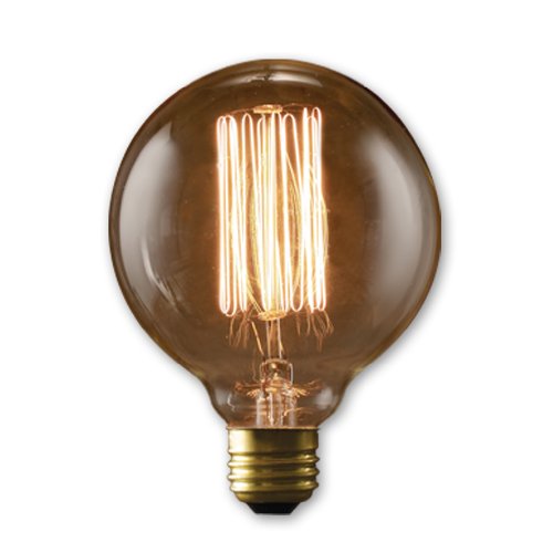 Bulbrite NOS40G30 40 Watt Nostalgic Edison G30 Globe, Thread Filament, Medium Base, Antique Finish - Cheap-Us