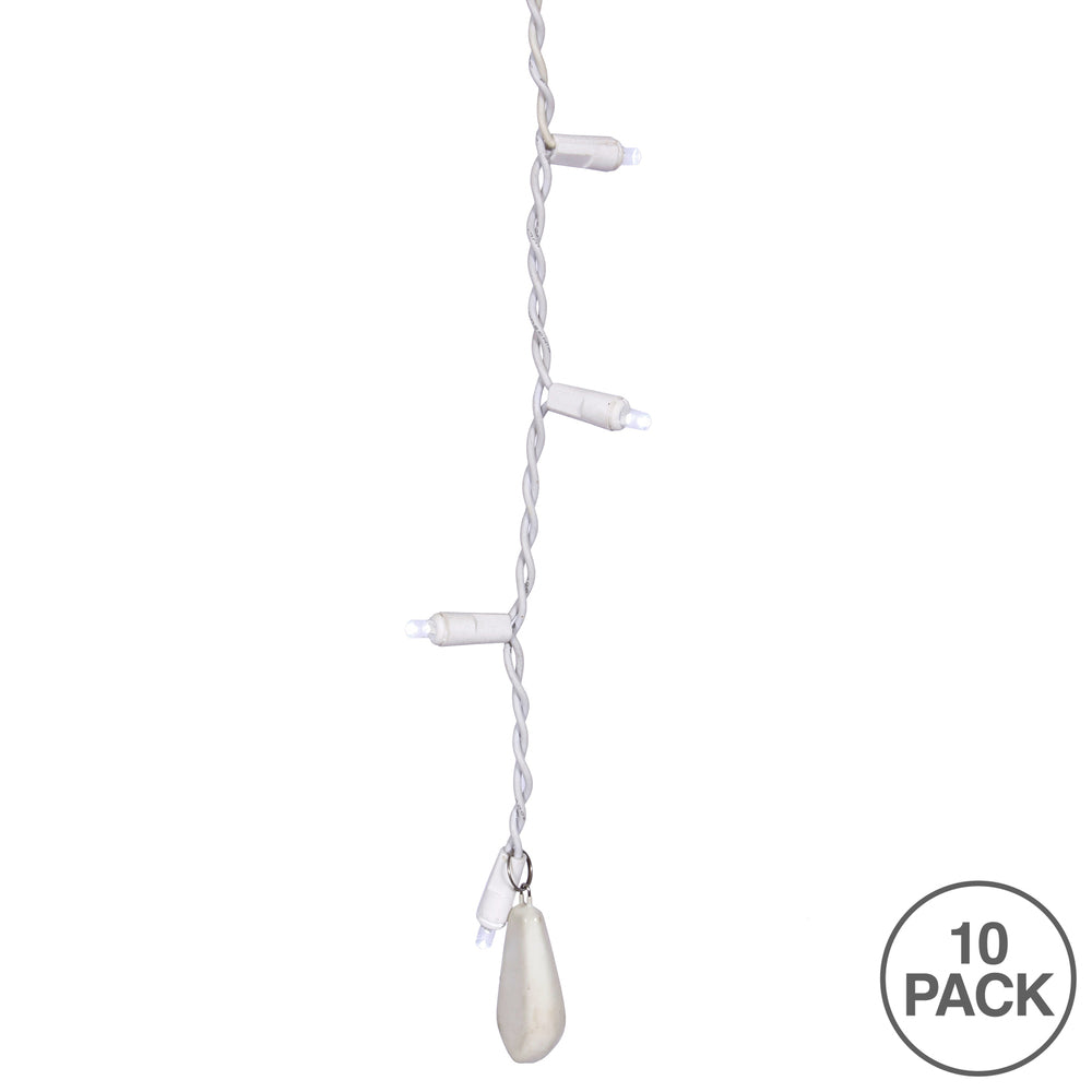 Vickerman White Icicle Curtain Light Weight 10 per bag - Cheap-Us