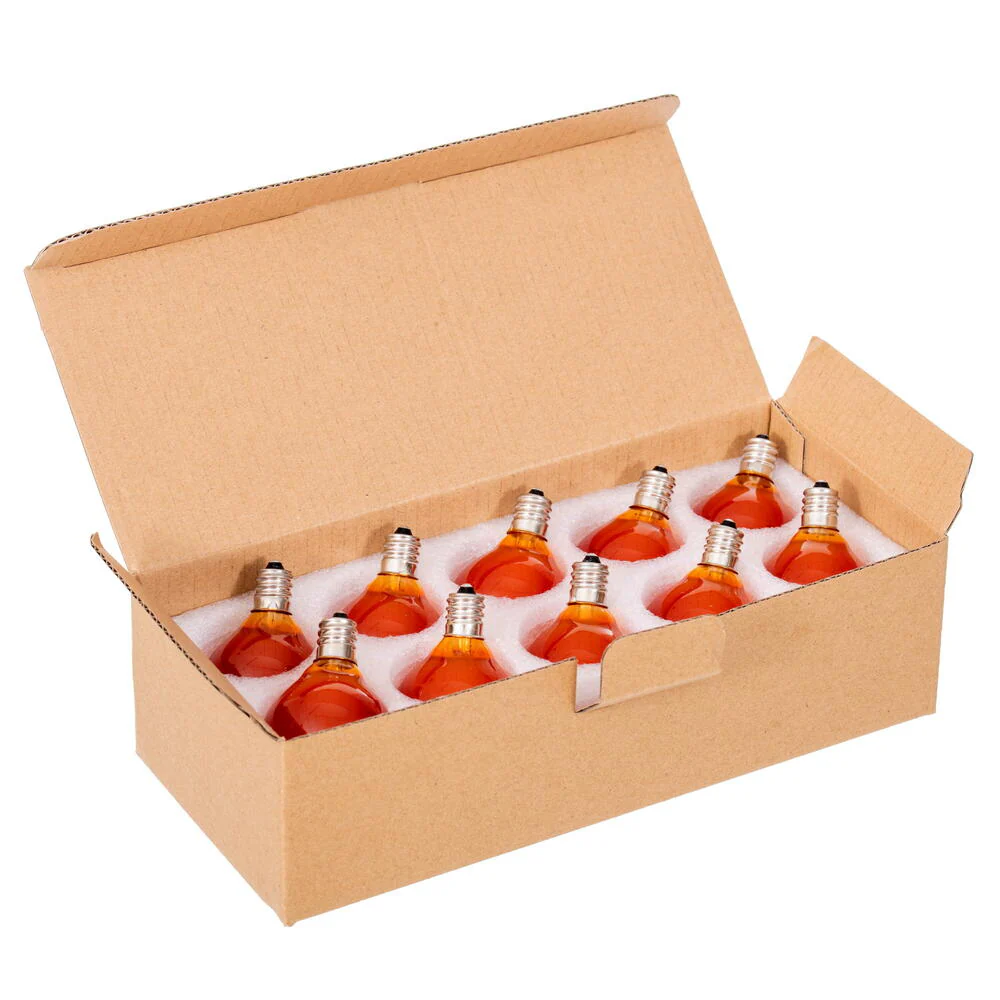 Vickerman Amber LED G40-E12 Filament Glass Replacement Bulbs 10/Box - Cheap-Us