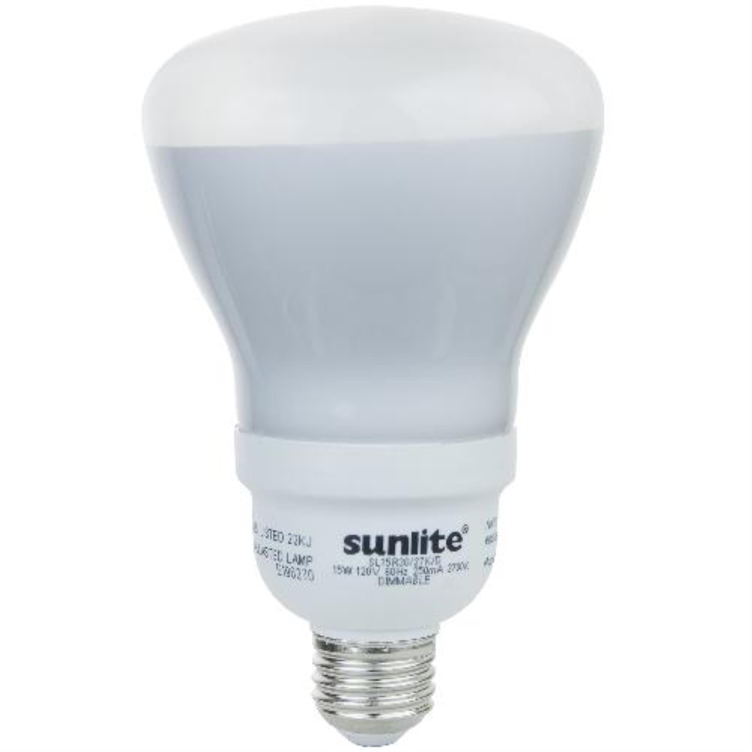 Sunlite 15 Watt R30 Reflector Warm White Medium Base CFL Light Bulb - Cheap-Us