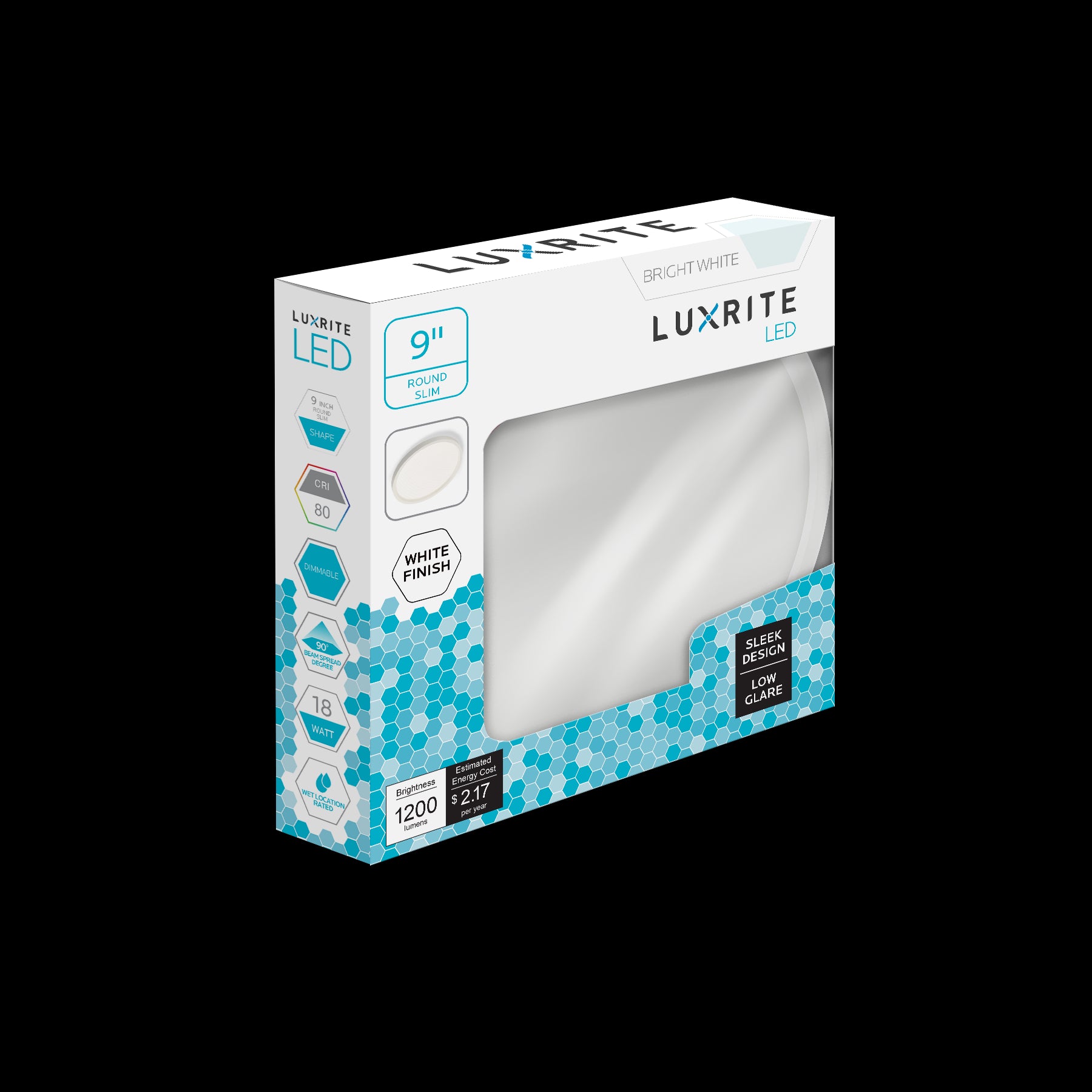 Luxrite Surface Mount LED18/SLIM9/50K/W/RD 5000K Bright White - Cheap-Us