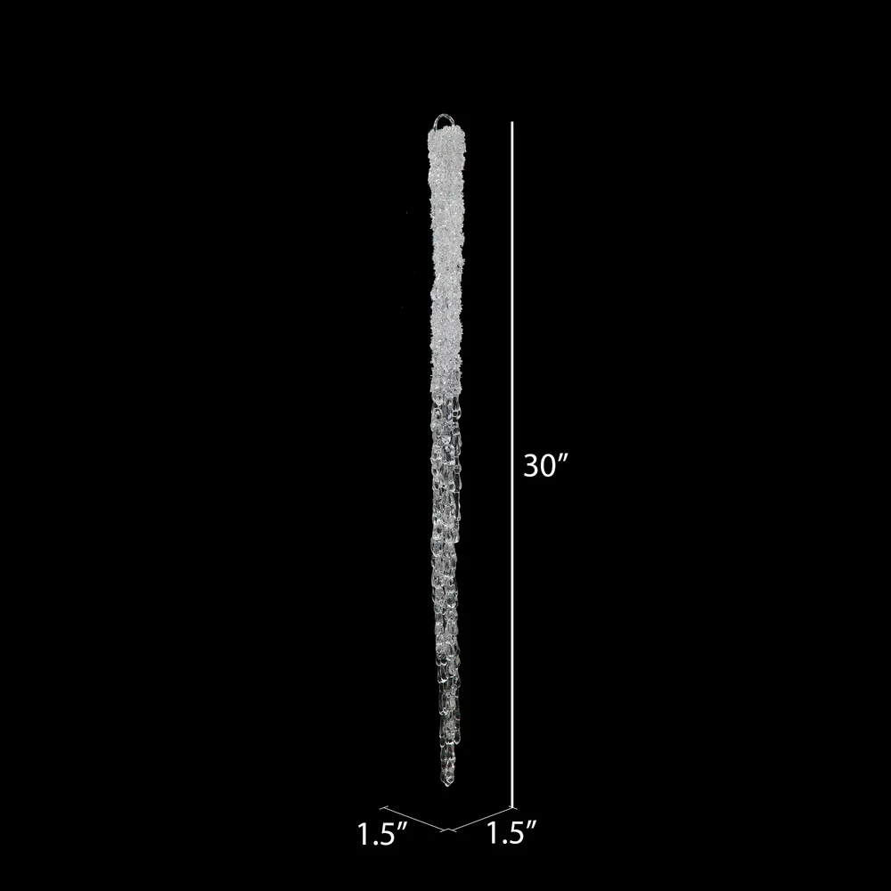 Vickerman 30'' Clear Icicle Christmas Ornament 2 per Bag - Cheap-Us