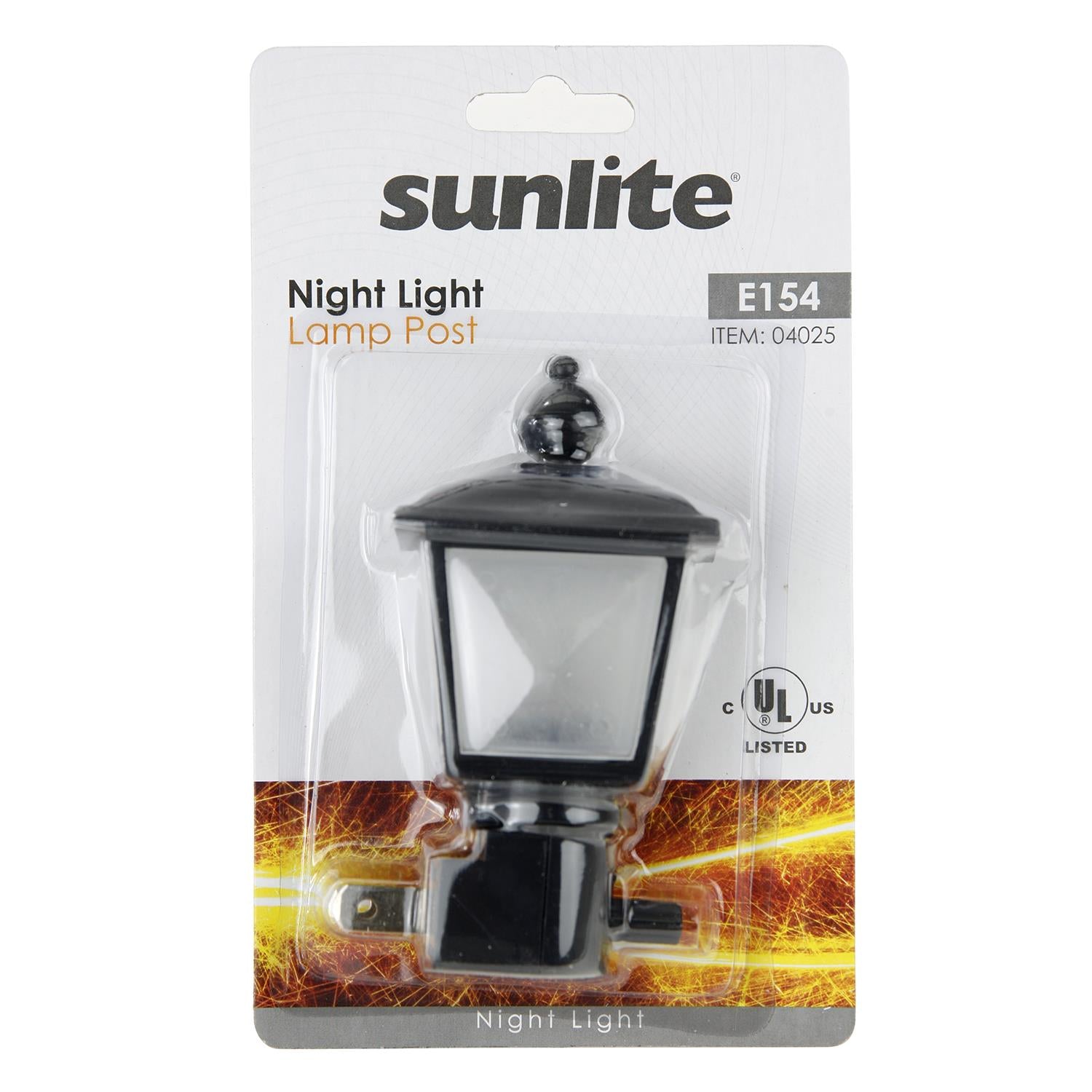 Sunlite E154 Black/Clear Lamp Post Decorative Night Light - Cheap-Us