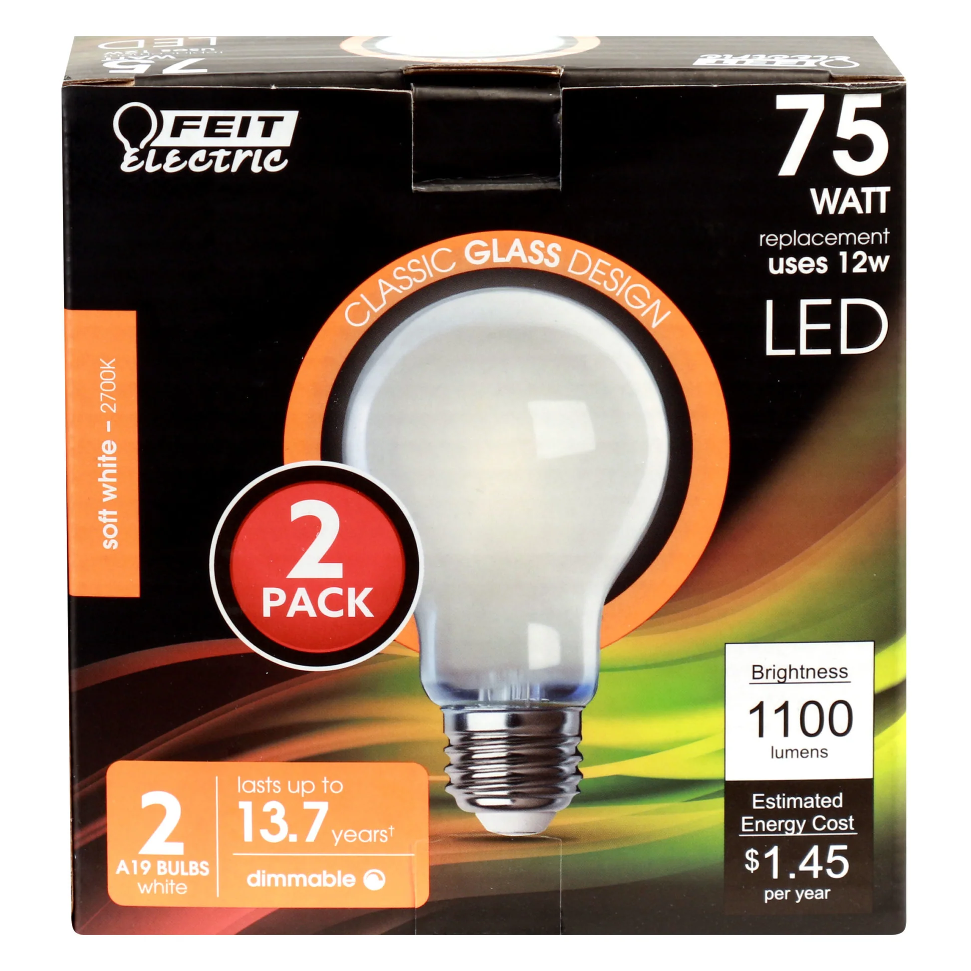 1100 Lumen 2700K Dimmable A19 LED - Cheap-Us