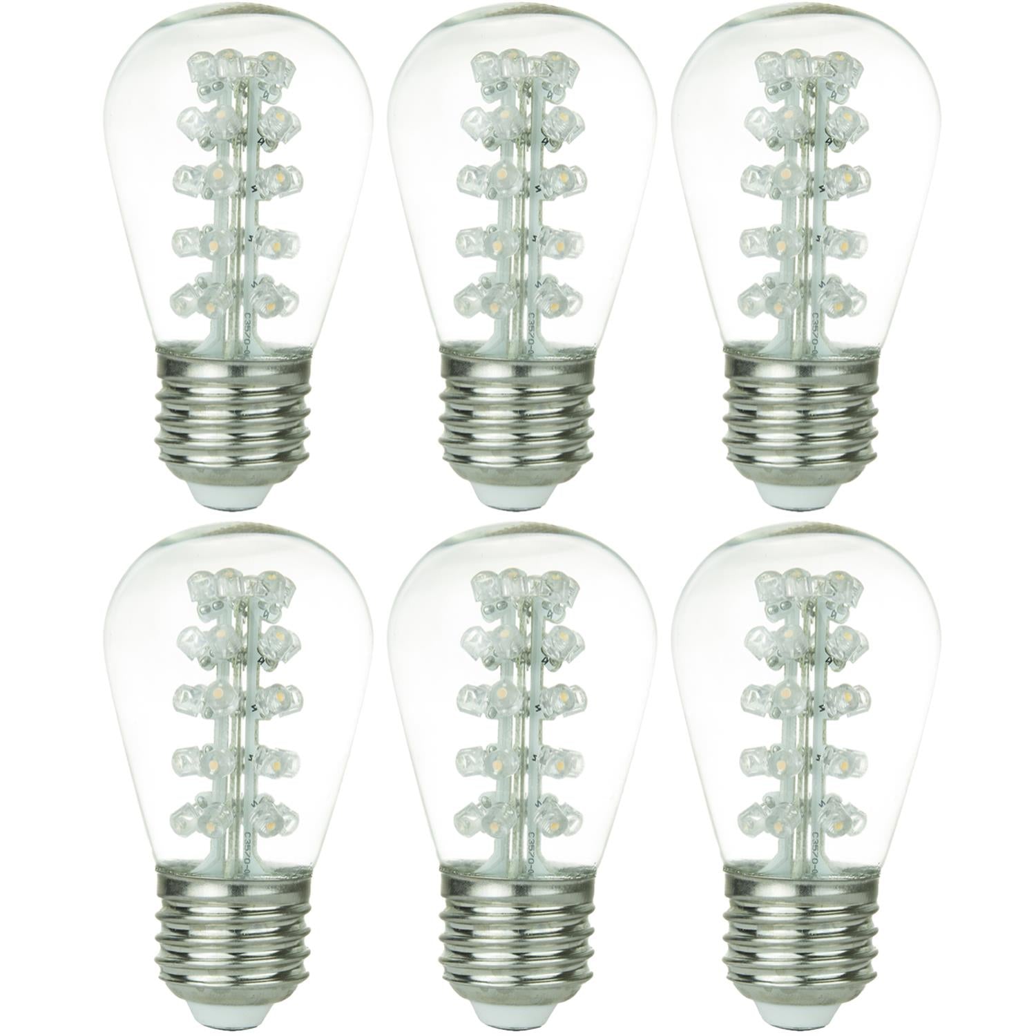 Sunlite LED S14 Colored Sign 0.9W (10W Equivalent) Light Bulb Medium (E26) Base, Warm White - Cheap-Us