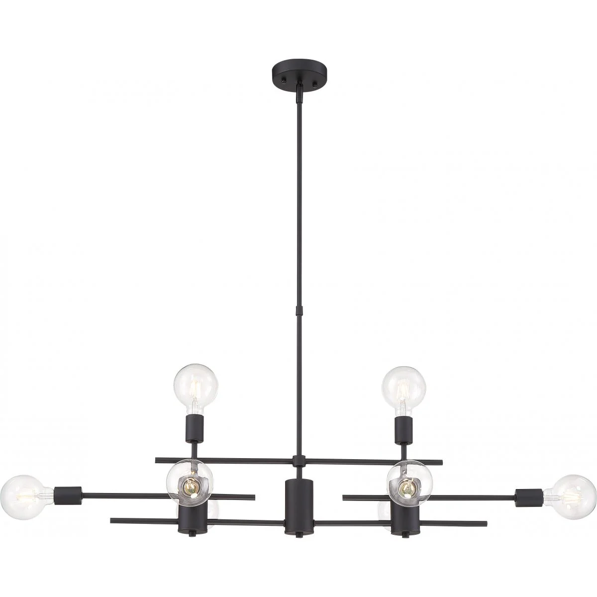 60-6862 DELPHI 8 LIGHT ISLAND PENDANT Delphi- 8 Light Island Pendant - Black Finish - Cheap-Us