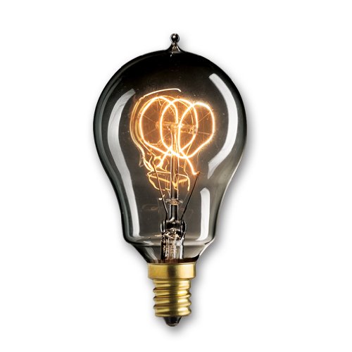 Bulbrite NOS25A15/LP/E12/SMK 25 Watt Nostalgic Edison A15 Bulb, Vintage Loop Filament, Candelabra Base, Smoke Finish - Cheap-Us