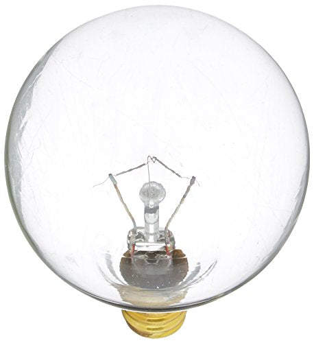 Bulbrite 25G16CL3 25 Watt Incandescent G16.5 Globe, Candelabra Base, Clear - Cheap-Us