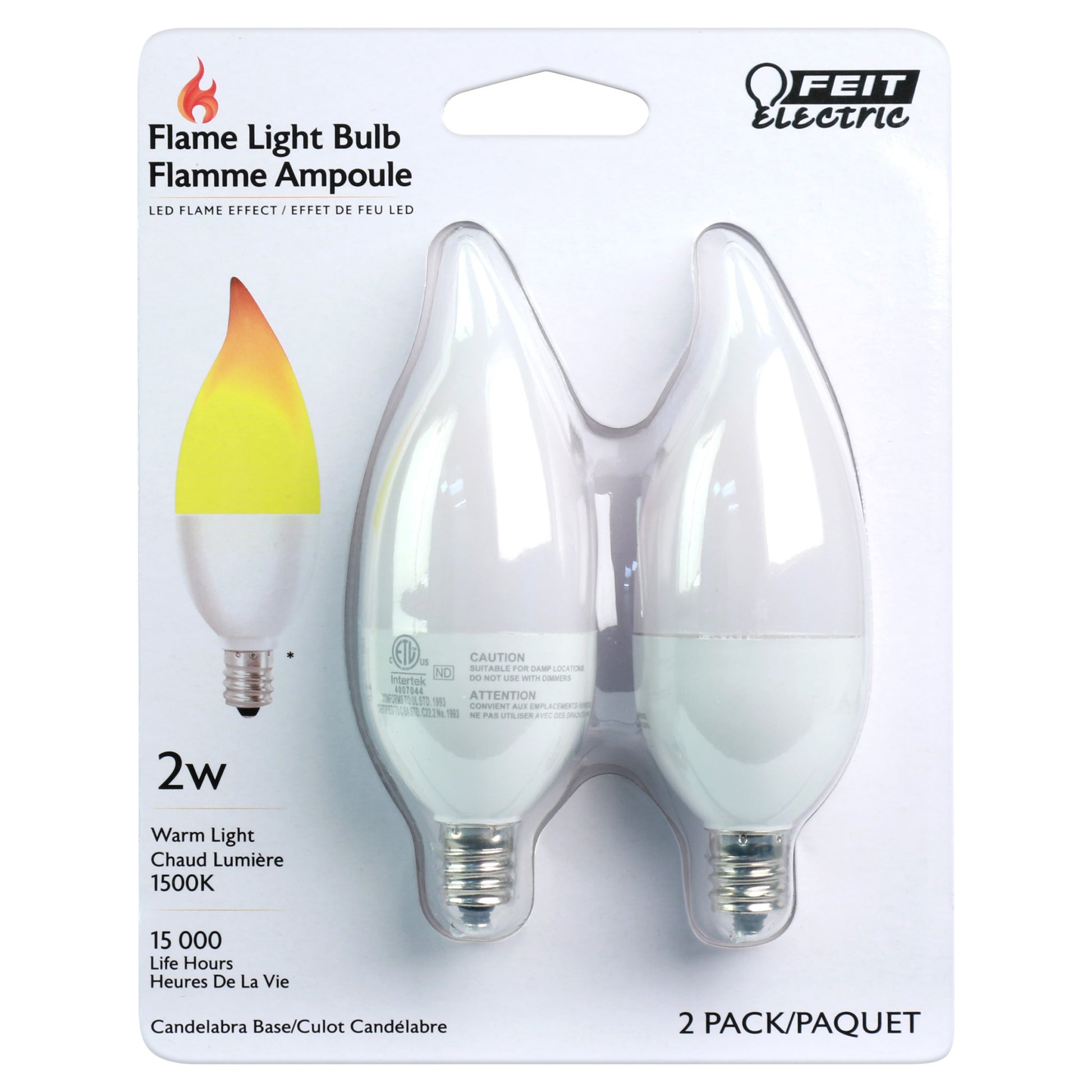 LED Candelabra Flame Effect Bulb - Cheap-Us