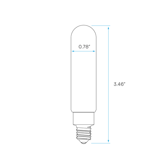 Luxrite LED T6.5 Tubular Light Bulb, E12 Candelabra Base, 5W, 4000K - Cool White, 80 CRI, Clear Finish, Dimmable, Pack of 7 (LR21658) - Cheap-Us