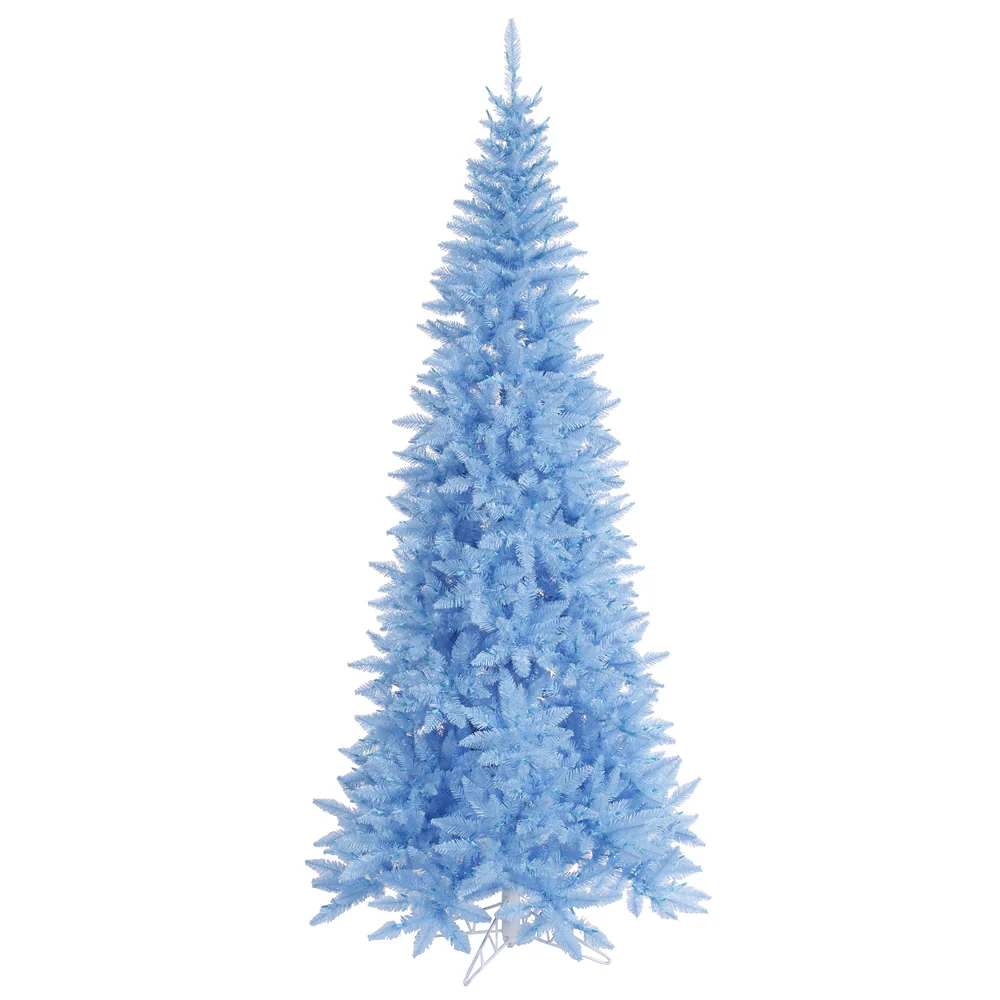 Vickerman 9' Sky Blue Fir Slim Artificial Christmas Tree Unlit - Cheap-Us