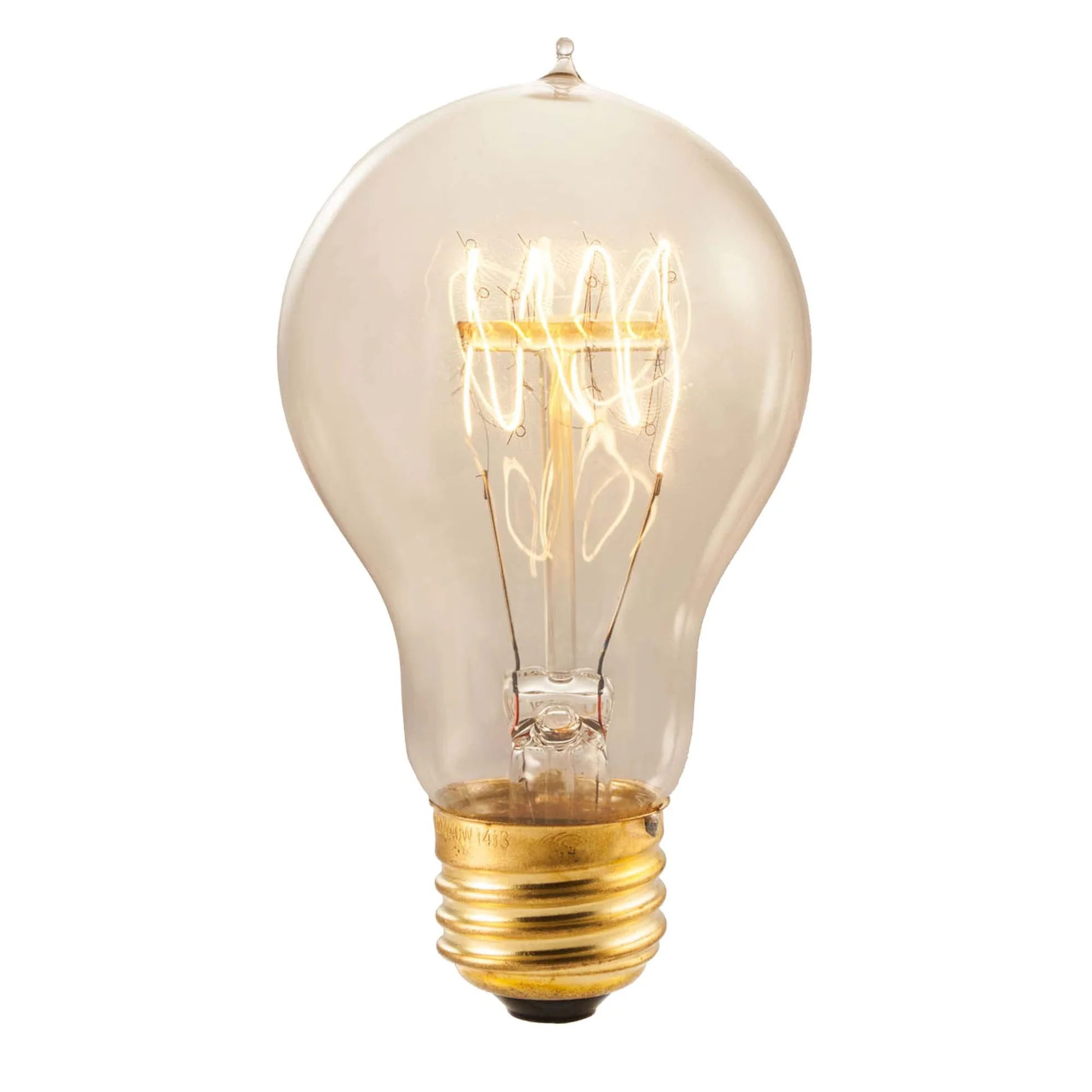 BULBRITE INCANDESCENT A19 MEDIUM SCREW (E26) 25W DIMMABLE NOSTALGIC LIGHT BULB 2200K/AMBER 4PK (132520) - Cheap-Us