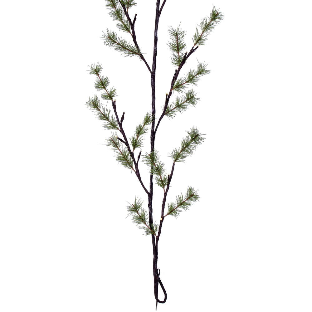 Vickerman 6' Green Mini Pine Twig Garland Battery Operated Warm White 3mm Wide Angle LED lights. - Cheap-Us