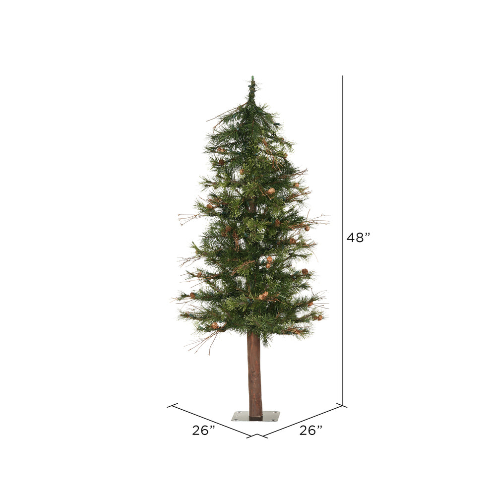 Vickerman 4' Mixed Country Alpine Artificial Christmas Tree Unlit - Cheap-Us