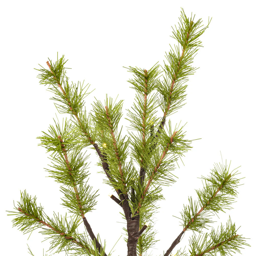 Vickerman 2' Green Mini Pine Twig Tree Battery Operated Warm White 3mm LED lights. - Cheap-Us