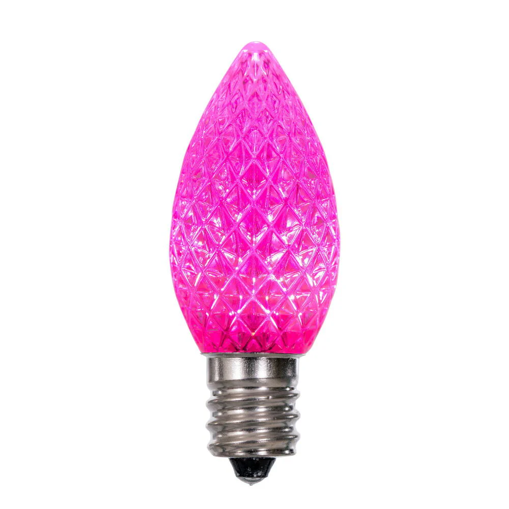 Vickerman C7 LED Pink Faceted Replacement Bulb bag of 25 - Cheap-Us