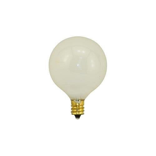 Bulbrite 40G16WH3 40 Watt Incandescent G16.5 Globe, Candelabra Base, White - Cheap-Us