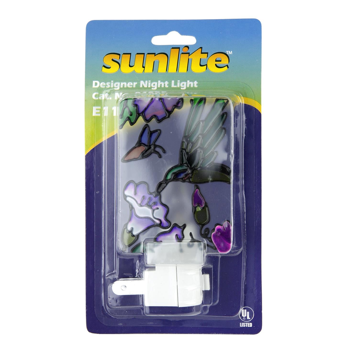 Sunlite E111 Colored Stained Glass Decorative Night Light, Clear - Cheap-Us