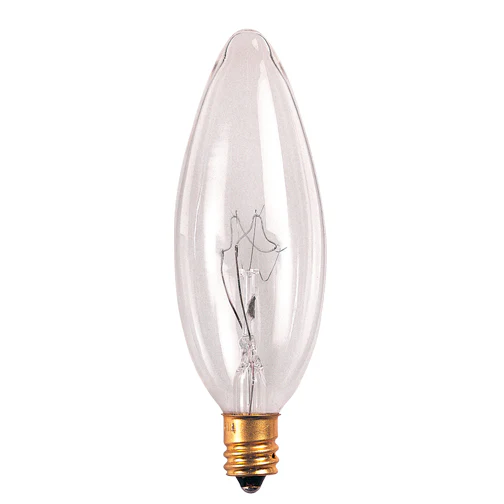 Bulbrite 5CTC/25/3 5 Watt Incandescent B8 Torpedo Chandelier Bulb, Candelabra Base, Clear - Cheap-Us