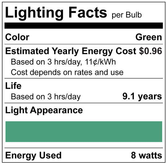 Luxrite LED PAR38 Colored Light Bulb, 8W, E26 Medium Base, Green Finish (LR31643) - Cheap-Us