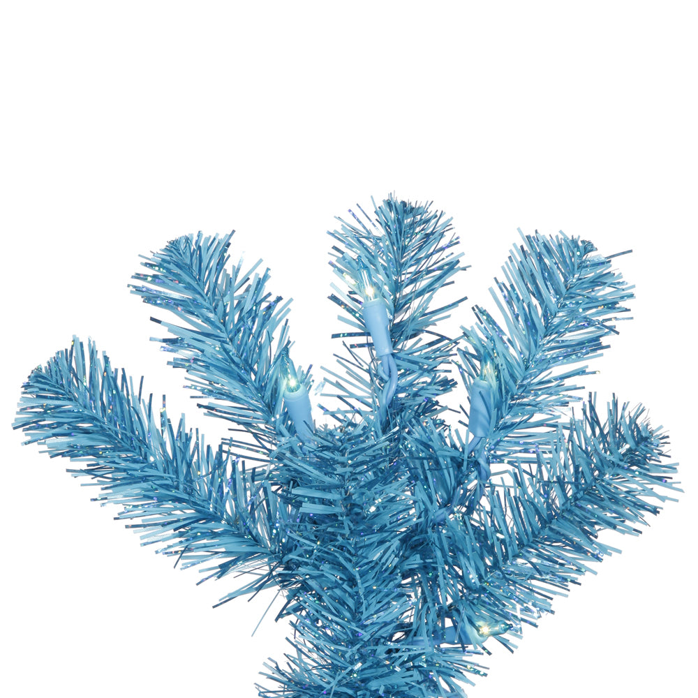 Vickerman 3' Sky Blue Pencil Artificial Christmas Tree Blue Dura-lit LED Lights. - Cheap-Us