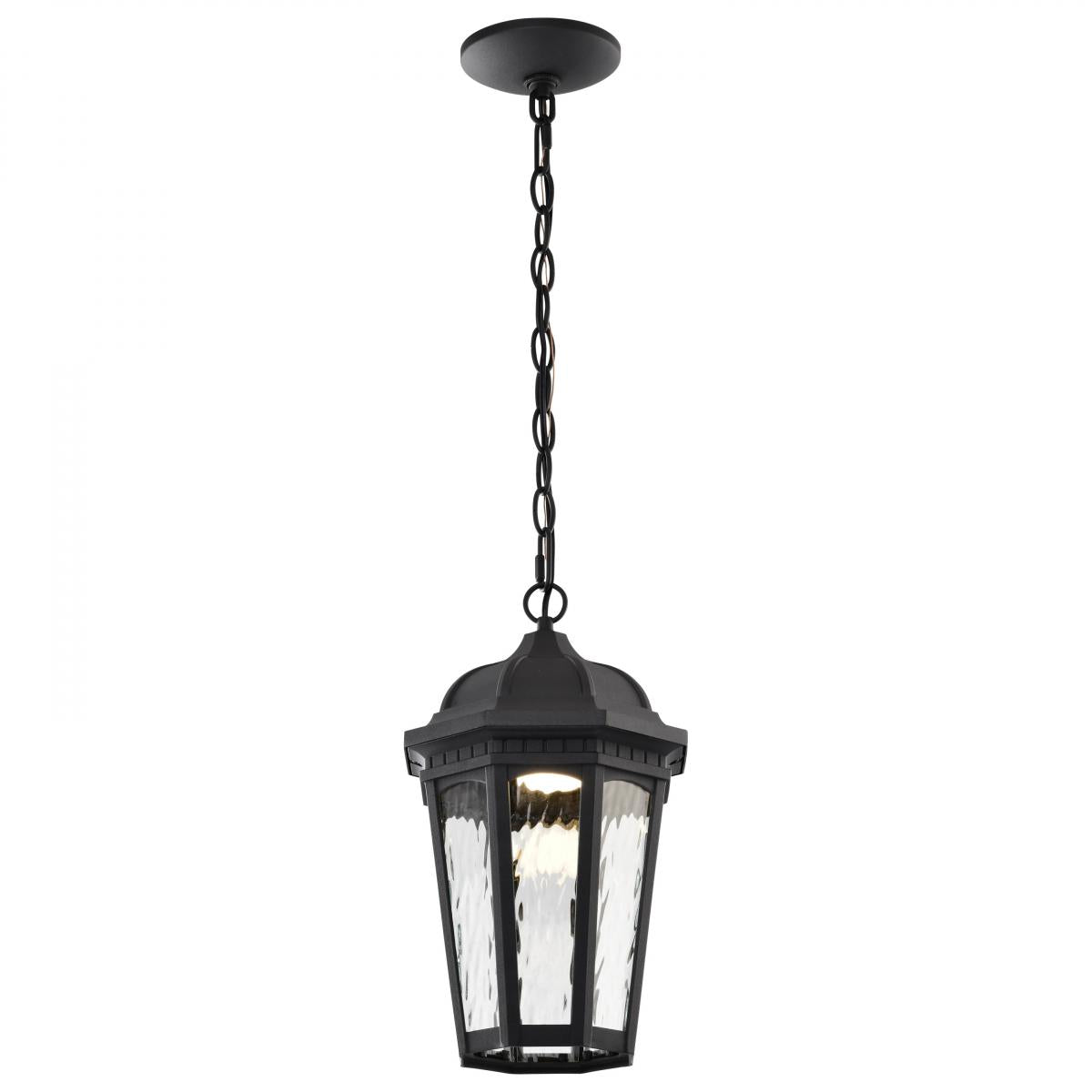 Starfish East River - Smart Outdoor Hanging Lantern - Matte Black with Clear Water Glass Finish - Cheap-Us