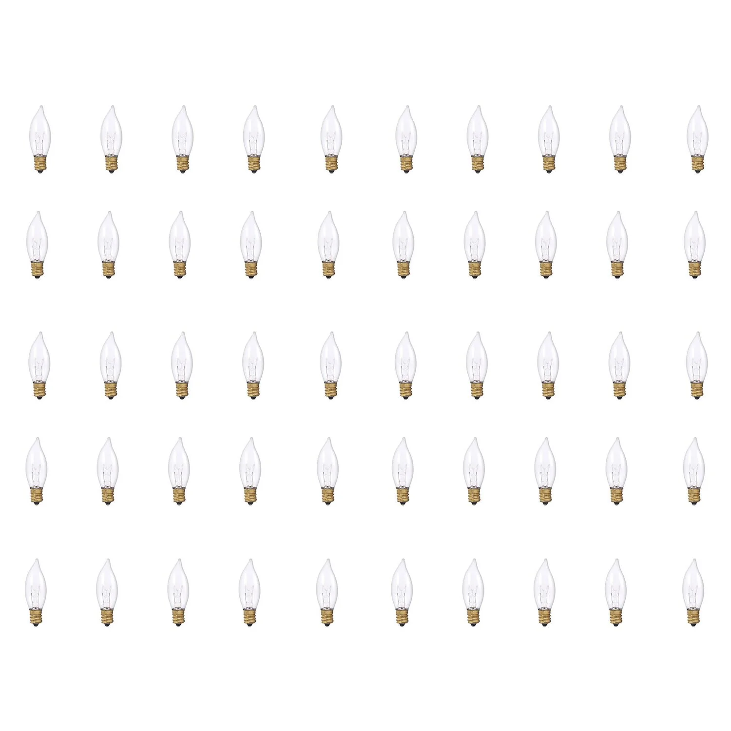 BULBRITE INCANDESCENT CA8 CANDELABRA SCREW (E12) 15W DIMMABLE LIGHT BULB 2700K/WARM WHITE 50PK (403115) - Cheap-Us