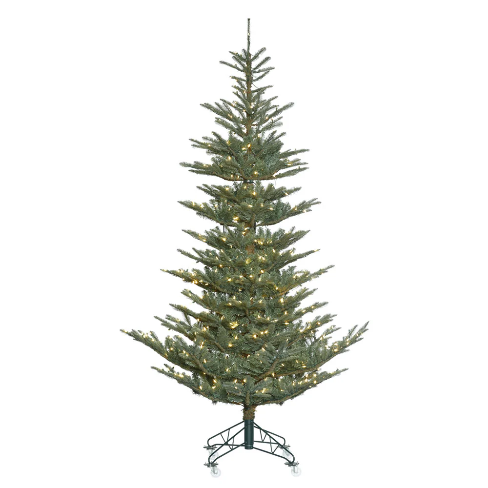 Vickerman 7.5' Alberta Blue Spruce Artificial Christmas Tree Warm White Dura-lit LED Lights - Cheap-Us