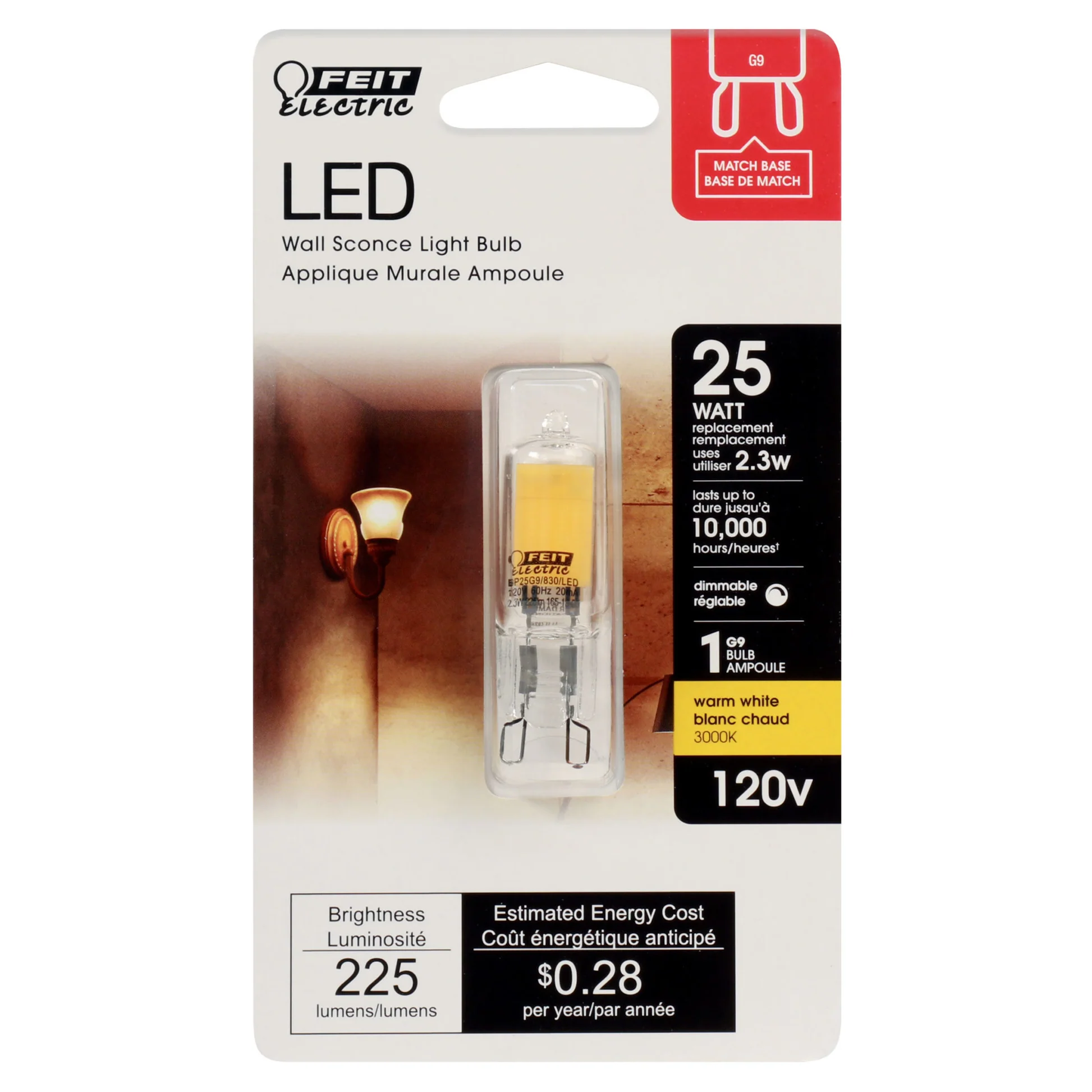 225 Lumen Warm White G9 LED - Cheap-Us