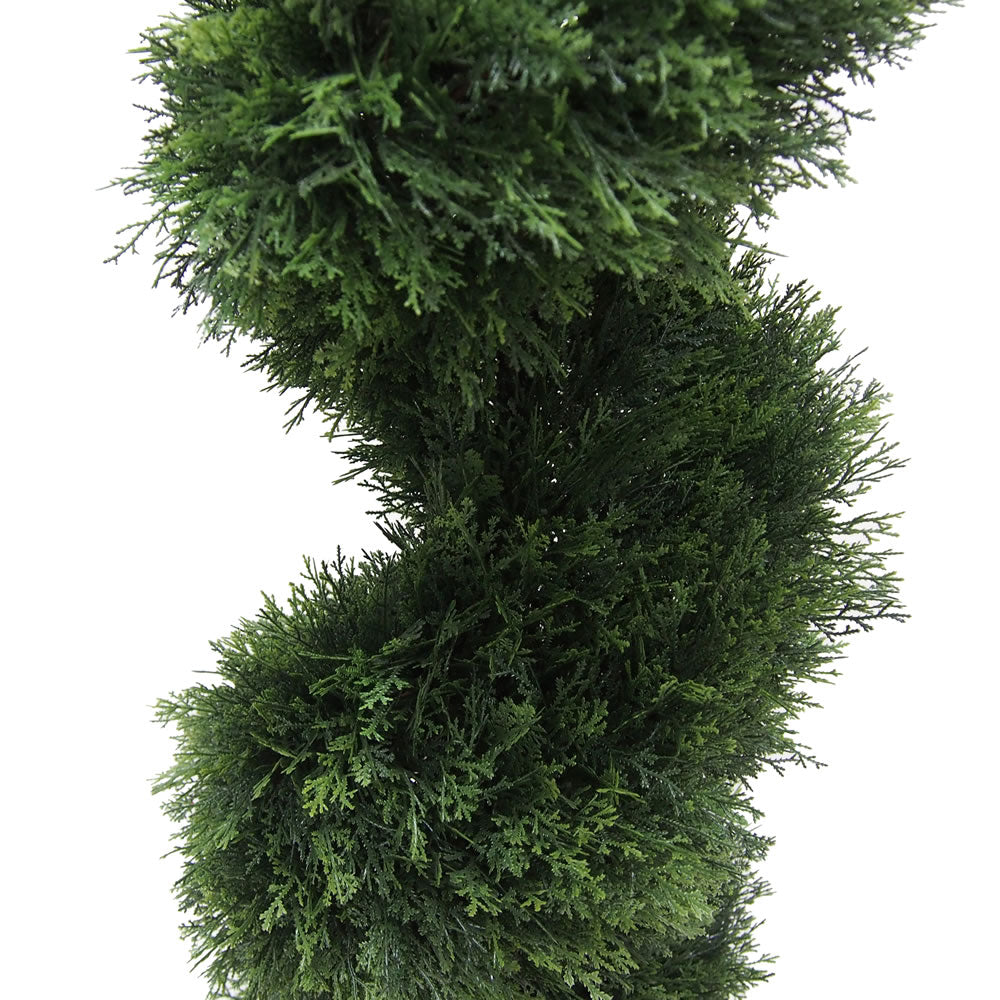 Vickerman 6' Artificial Potted Green Cedar Spiral Tree. - Cheap-Us