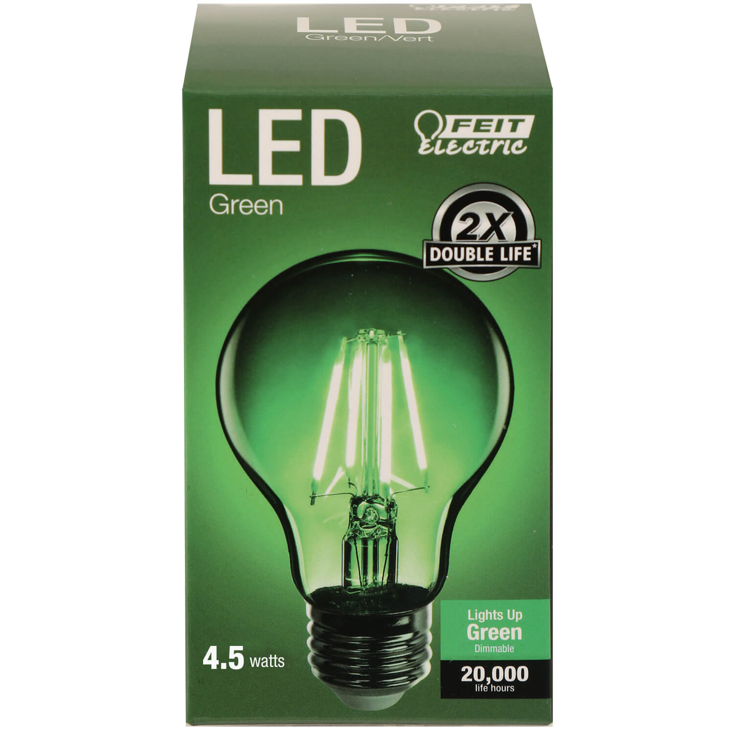 A19 Clear Glass Green LED Bulb - Cheap-Us