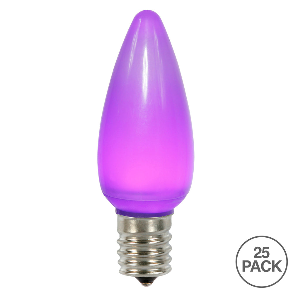 Vickerman C9 Ceramic LED Purple Twinkle Bulb  Nickel Base  120V .6 Watts 25 Bulbs per Pack - Cheap-Us