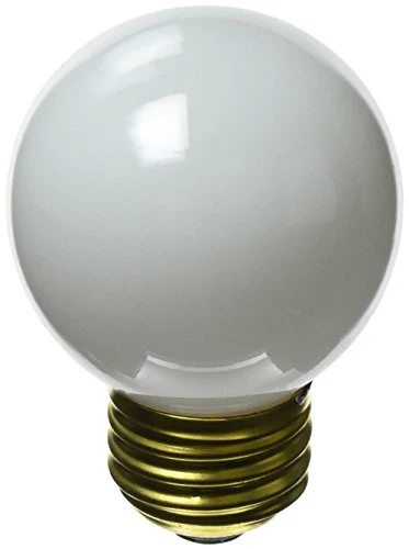 Bulbrite 40G16EWH 40 Watt Incandescent G16.5 Globe, Medium Base, White - Cheap-Us