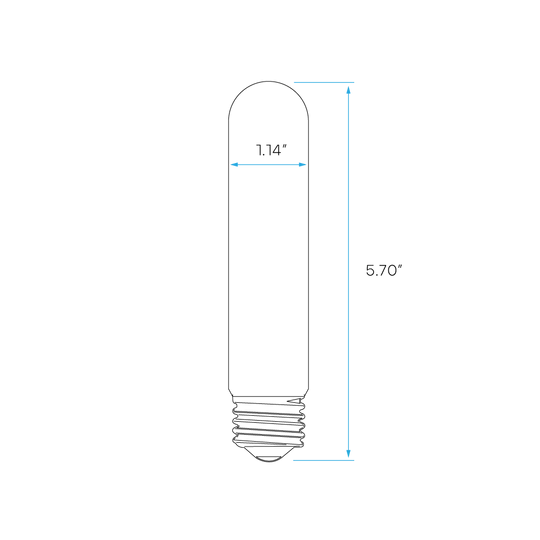 Luxrite LED T9 Filament Tubular Light Bulb, E26 Medium Base, 5W, 5000K - Bright White, 550 Lumens, 80 CRI, Clear Finish, Dimmable (LR21656) - Cheap-Us