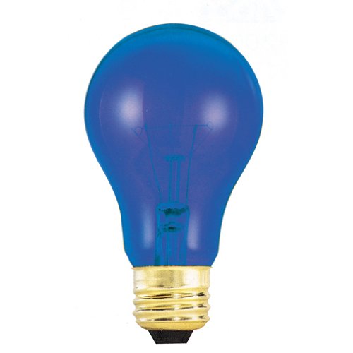 Bulbrite 25A/TB 25 Watt Incandescent A19 Party Bulb, Medium Base, Transparent Blue - Cheap-Us