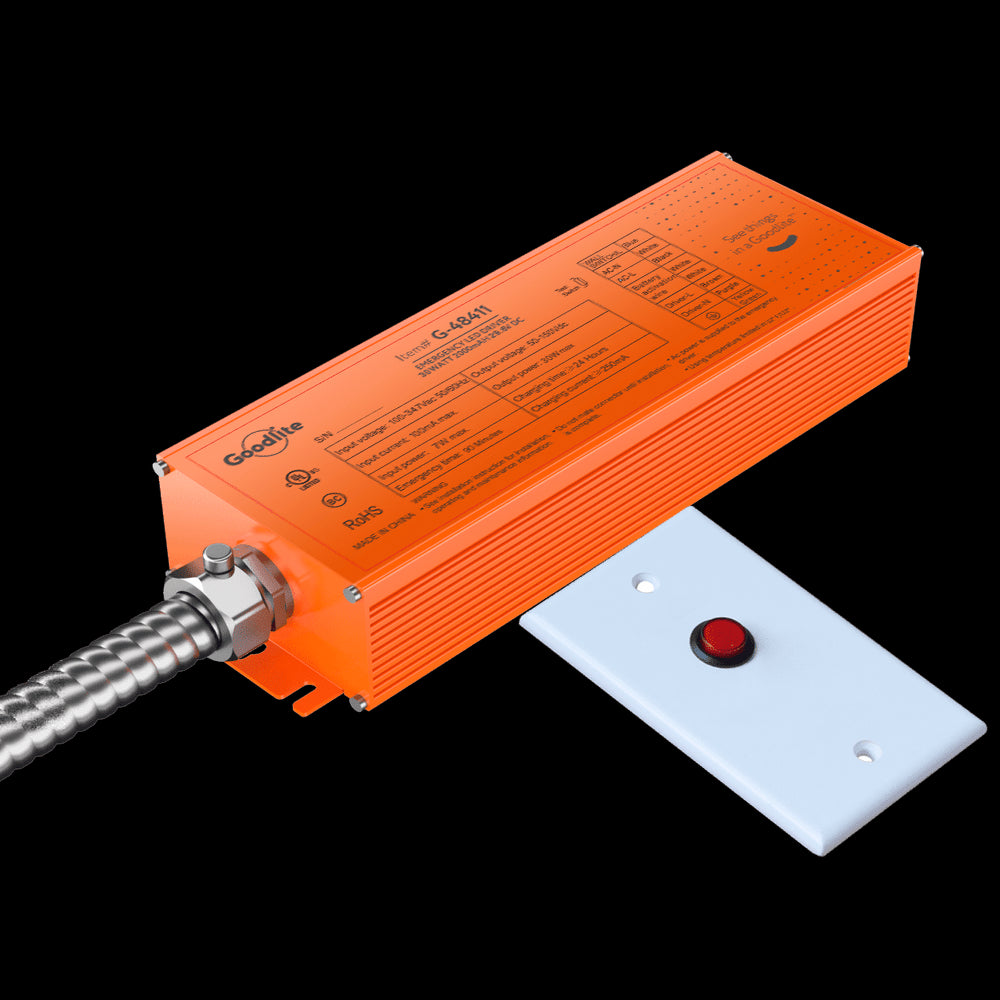 Goodlite Emergency LED Driver 30W For Isolated & Non-Isolated Drivers Output Max Amps 3000Mah Illumination Time >90 Minutes - Cheap-Us