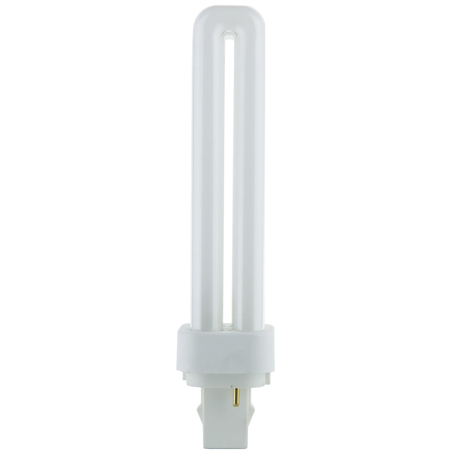 Sunlite 18 Watt PLD 2-Pin Double U-Shaped Twin Tube, G24D-2 Base, Soft White - Cheap-Us