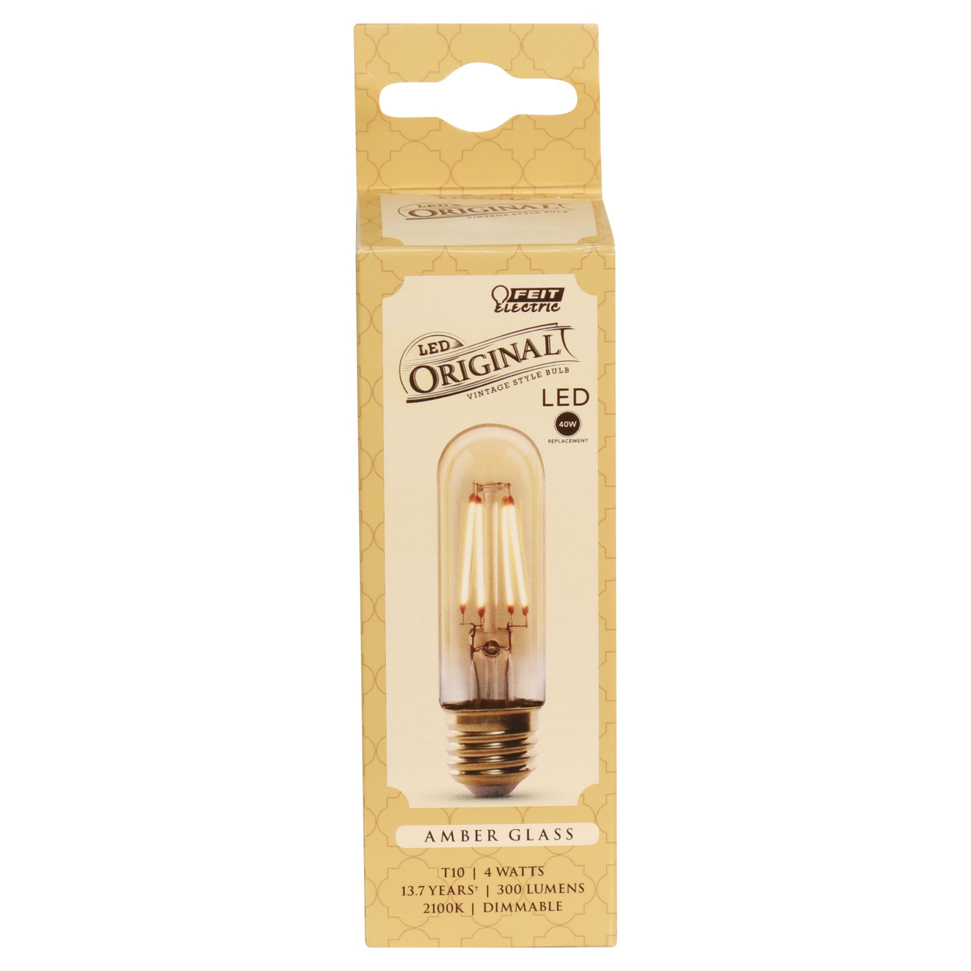 T10 Vintage Amber Glass Filament LED - Cheap-Us