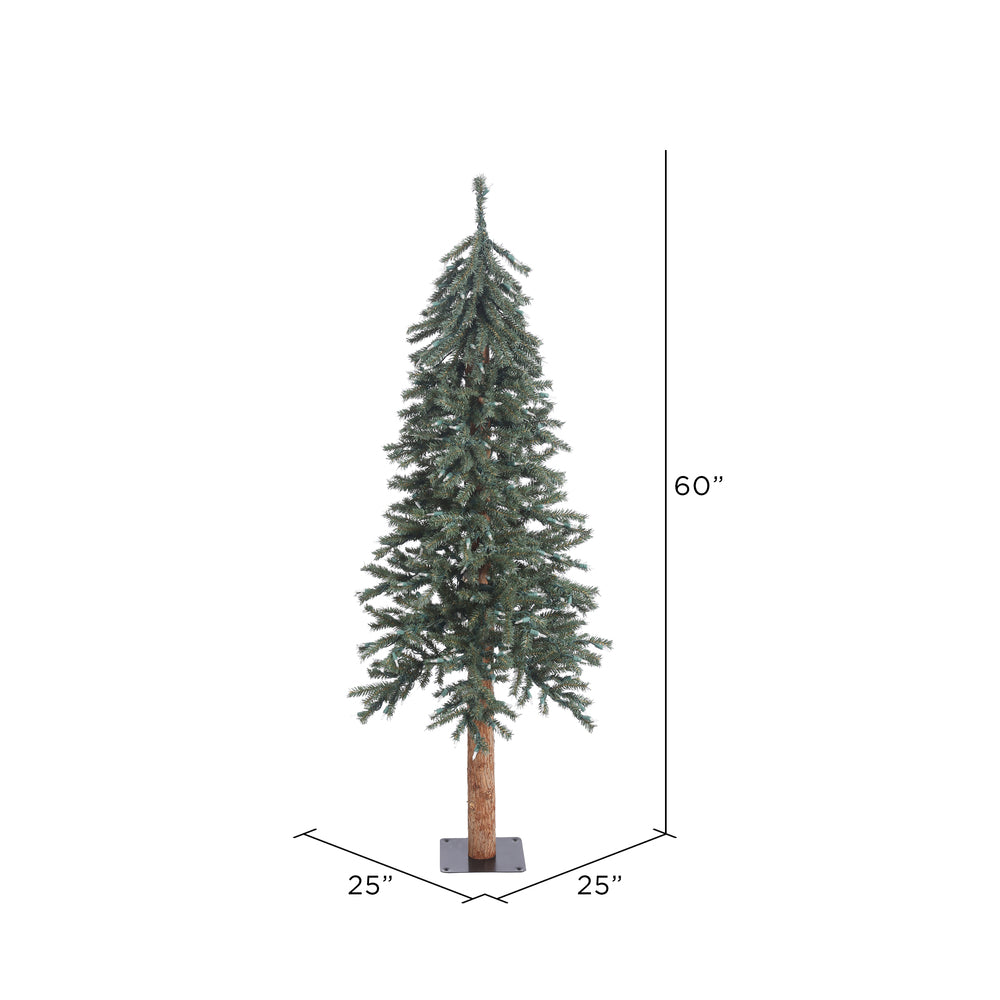 Vickerman 5' Natural Bark Alpine Artificial Christmas Tree Unlit - Cheap-Us