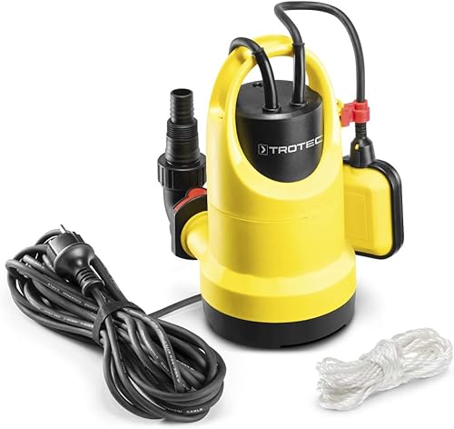 TROTEC Tauchpumpe TWP 4006 E – Pumpe für Klarwasser – Fördermenge 7300 l/h, Eintauchtiefe max. 7 m, Rückflussstopp, IP8X - Cheap-Us